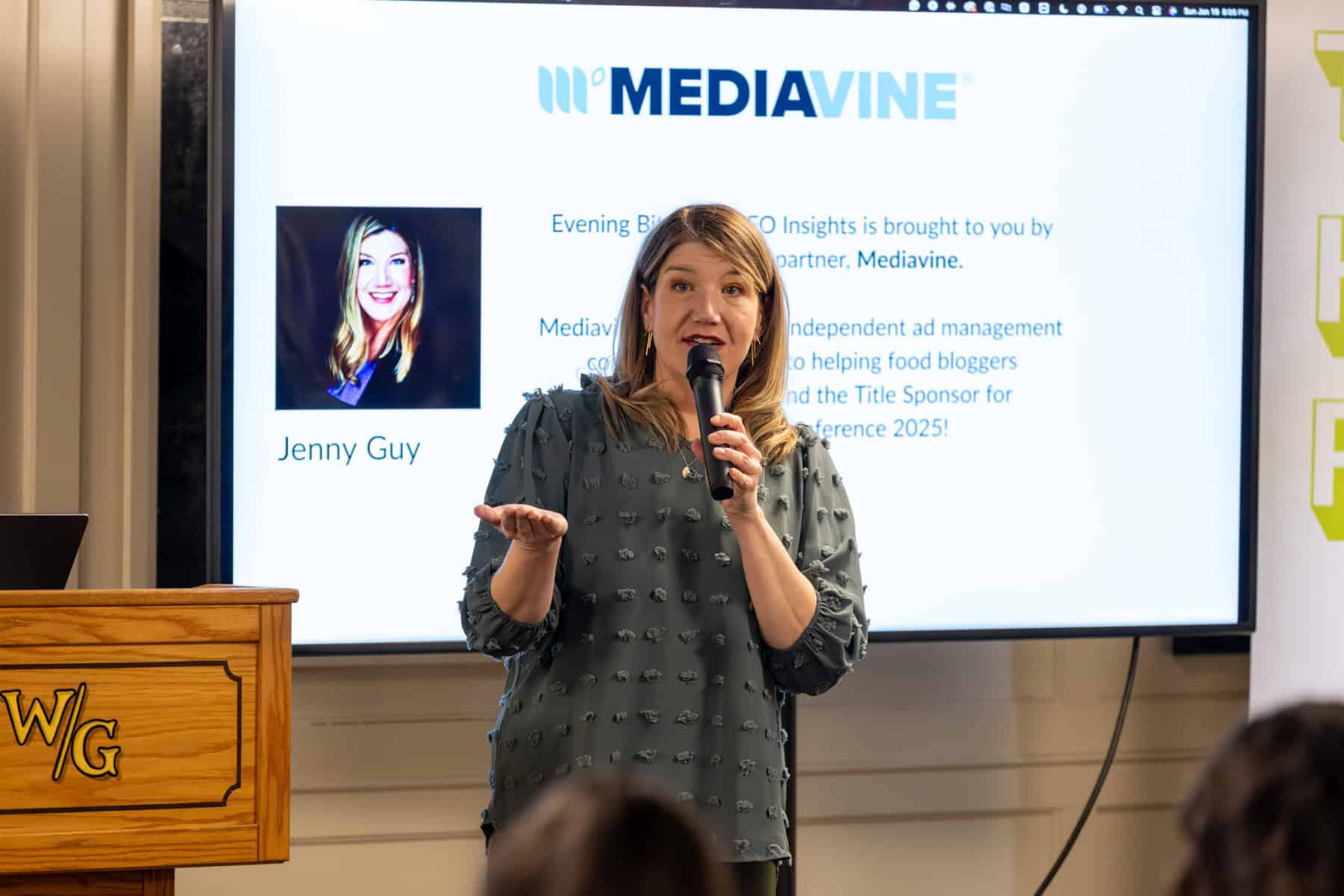 Jenny Guy of Mediavine Emceeing